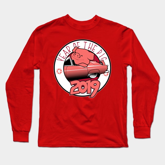 Year of the Pig 2019 Long Sleeve T-Shirt by Spikeani